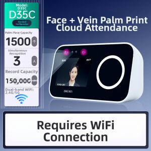 deli | 4G Cloud Smart Biometric Time Attendance Clock Face Fingerprint Palm Scan Payroll Calculation