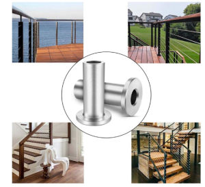 20pcs 316 Stainless Steel Protector Sleeves for 1/8 3/16Inch Deck Cable Railing Kit for Wood & Metal Posts turnbuckles for tensioning cable or rope T316 Marine Grade