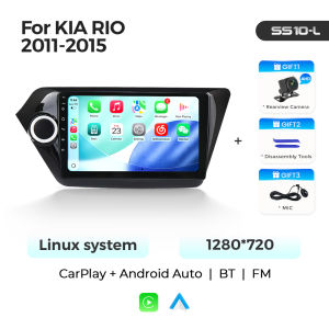 MEKEDE 2Din Wireless Carplay Android Auto For Kia RIO 3 4 2011 - 2017 Linux Car Multimedia Player IPS Screen BT FM AM RDS Stereo
