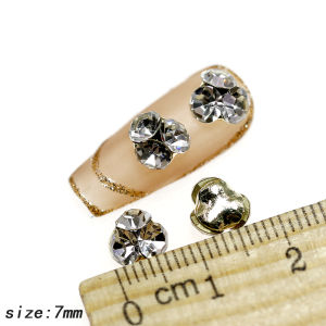 Mini Finished Product Small Size Pile Rhinestone Nail Ornament Metal Alloy Combination Three Pieces Pile Style Pile Rhinestone Wearing Nail Rhinestone
