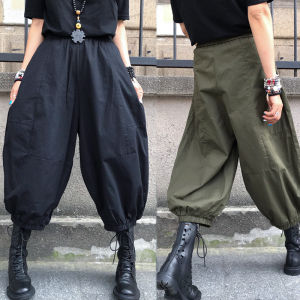 Fashionable High-Waist Loose Fit Straight Leg Pants Original Design Cuffed Casual Lantern Pants Womens Premium Casual Trousers