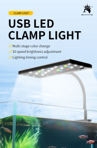 aquarium clip light USB fish tank light dimming color changing LED grass light dimming timing