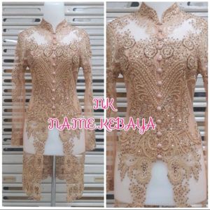 atasan kebaya pesta kebaya tunik kebaya payet ibu hajat + longtorso