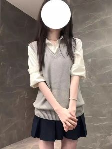 Original JK Sweater Knitted Sweater Vest Womens Spring Layering Top Cable Knit Soft Comfortable Breathable Fashionable