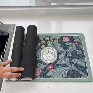 Alas Pengering Piring Diatom & Serap Air Untuk Dapur