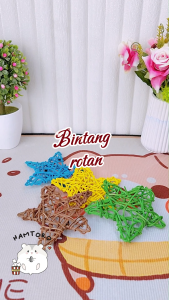 Bintang Rotan Mainan Hamster/Sugar Glider Lucu Hiasan Kandang