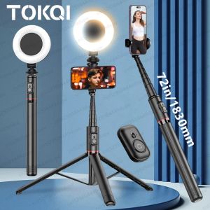 Selfie Stick with Wireless Bluetooth Remote Portable 72 Inch Aluminum Alloy Selfie Stick Phone Tripod for iOS Android Cellphone