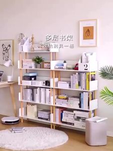 F&F:Aralia 4/5/6 Layers Simple Bookshelf/Multipurpose Bookshelf/Storage Rack/Wooden Shelf