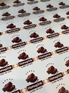 (เพิ่มชื่อร้านขั้นต่ำ 10 ชุด) สติ๊กเกอร์บราวนี่ Sticker Brownieกันน้ำ40% ไดคัทพร้อมใช้ (1 ชุดได้ 140 ดวง) PPP076-กระดาษ