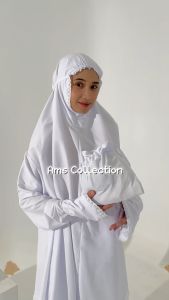 Mukena Dewasa Berlengan Umroh Haji Bersaku Katun Premium Renda Mewah