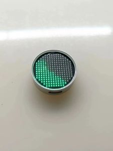 Fluid Simulation LED Pendant Necklace - 31mm Aluminum Alloy Sapphire Glass Motion Activated Game Accessory