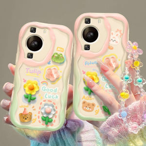 Cute Full Cover Huawei P60 Phone Case Cream Pattern Soft Shell Nova12/11 Protective Cover Anti-Fall Cartoon Style Silicone Material