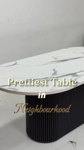 [FREE INSTALLATION] Como Home Oval 1+6 Dining Table Set Meja Makan Solid Wood Melamine Kukuh & Berat