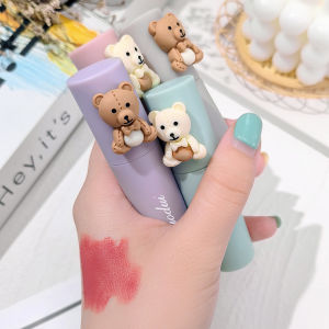 cadia🔥 Matte Velvet Lip Gloss Lipstik Lipstik Beruang Lucu Lip Clay Tahan Air Tahan Lama Lip Glasir Krim Bibir