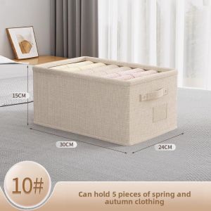 SIVASS | Multi-layer Closet Storage Box Cotton Linen Fabric