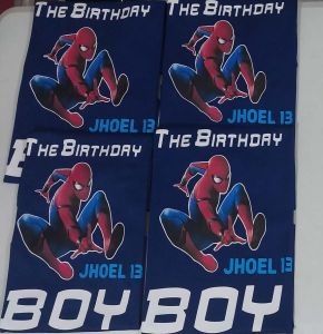 Kid Birthday Shirt With Age Superman Theme & Customized Family Shirts on Sons Birthday Price Per Piece