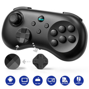 Wireless Hall Effect Game Controller Y04 – 6-Button Fighting Gamepad for Switch/PC/P4 with TurboBack Buttons&Precision Joystick