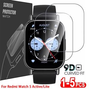 9H Premium Tempered Glass for Xiaomi Redmi Watch 5 Lite / 5 Active Smart Watch Clear HD Glass Screen Protector Films Accessories