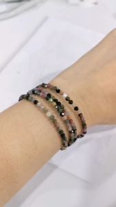 หินทัวมารีนแท้สุดคุ้ม4in1 สายคล้องแมส สายคล้องแว่น สร้อยข้อมูลเล็กน้อย สร้อยคอ หินทัวมารีนแท้เจียรตัดเหลี่ยมเล่นไฟขนาด 3มม