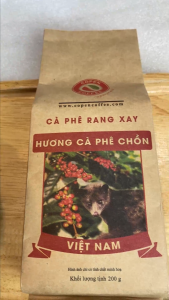 Cà phê rang xay Hương cà phê chồn gói 200g - Rang vừa - Đắng đậm - Pha phin - Copen Coffee