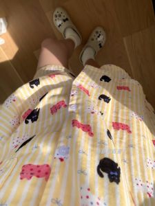 Summer Cartoon Striped Short Sleeve Sleepwear Set Womens Loose Sweet Home Clothes Student Pyjamas Comfortable Breathable