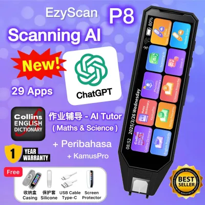 EzyScan P8 - Malay + Chinese + English Dictionary Pen with AI Translation and ChatGPT / scanning pen e-kamus - 马来文 英文 华文