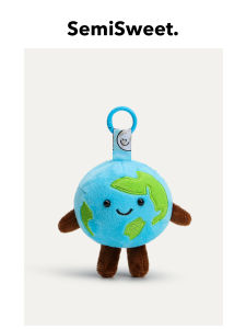 Unique Design Plush Earth Keychain