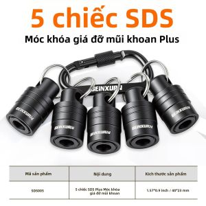 Geinxurn SDS Plus Giá Đỡ Mũi Khoan Móc Khóa Dụng Cụ Sắp Xếp Di Động Có Khả Năng Chịu Tải Cao Cho Máy Khoan Búa Dụng Cụ Chế Biến Gỗ
