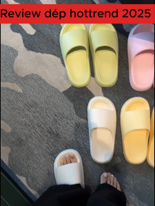 Dép nam nữ đế dày siêu nhẹdép bánh mì phong cách đơn giảnhottrend 2025( FULL SIZE)