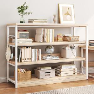 Multi-level Storage Bookshelf Metal and Wood