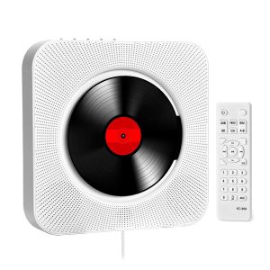 CD Player Wall Mounted Surround Sound FM Radio Bluetooth USB MP3 Disk Portable Music Player Remote Control Stereo Speaker Home