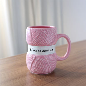 XMSJ | Colorful Yarn Ball Mug Hot Knitting Gift Mug Style Ceramic Coffee Cup Tea Cup Gift Summer and Winter Drinkware Kitchenware