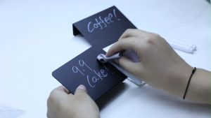 10 Pcs 3x4 Inches Mini Chalkboard Signs L-Shaped Small Buffet Tags Plastic Food Labels for Party Wedding Bakery