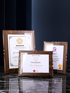 กรอบรับรองเกียรติบัตร A4 A3 สำหรับจัดเก็บเอกสาร รูปภาพ โล่รางวัล กระดาษทอ ขนาด 8K สำหรับตกแต่งบ้าน สไตล์โมเดิร์น