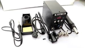 45dB 2 in 1 700W Hot Air Desolder Rework Soldering Station Gun Iron Solder Tools Set with Sleep Temperture Correct