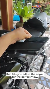 🔥🤩🔥 [ NEW ] Wind Wing Rotating Side Motorcycle Mirror V5 Stem Universal 14*8Cm Wide View Stealth Mirror