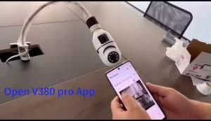 CCTV IP WiFi Camera Dual lens Kamera lampu Bohlam PTZ V380 8MP + 8MP 1080P APP V380 PRO