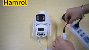 Hamrol Dual Lens 5G&2.4G HZ 10MP PTZ WiFi IP Camera Two Way Audio Outdoor Wireless CCTV O-KAM APP