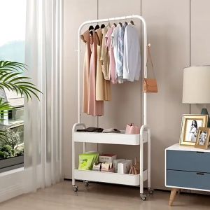 Space Save Coat Rack Floor Standing Shelf