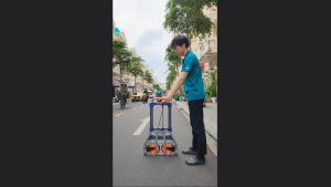 Xe đẩy hàng gấp gọn 2 bánh WADFOW tải trọng 60-100kg xe kéo hàng gấp gọn đa năng ống thép tấm thép cứng cáp chắc chắn
