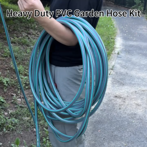 Hodeso Garden Hose for Water PVC Hose 1/2 Inch Heavy Duty with Connector Kit Spray Gun 10 20 meters