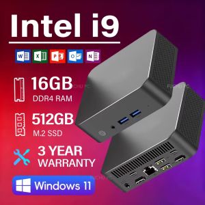 Mini PC Windows 11 Intel Core i9 8950HK 16GB DDR4 512GB 1TB SSD PC Gamer Computer Dual WIFI 6 BT5.2 4K HD Mini Gaming Pc Desktop
