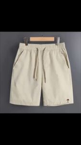 [Party]กางเกงขาสั้น ผู้ชาย เอวยืด ผ้าคอตตอน สีพื้น