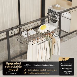 Hotata | Stainless Steel Balcony Window Guard Rail Drying Hanger