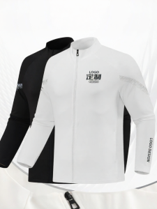 FINDPOWER&FIPO | Custom Logo Printed Zipper Standing Collar Quick Dry Sport Jacket