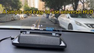 Universal HUD Speedometer；Customize speed warning、Vehicle GPS speed、time、 altitude、 single - trip mileage3D imagingfactor