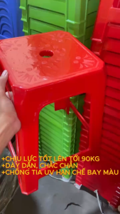 Ghế Cao F5 Ghế Đẩu Nhựa Có Lỗ TADAHOME Dày Dặn Bền Đẹp Chịu Lực Tốt