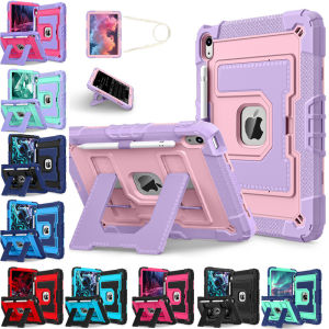 For Apple iPad A16 11th 10th 2025 2022 11.0 10.9 inch Tablet Kids Silicone Shockproof Case Heavy Duty Stand Cover With Shoulder Straps
