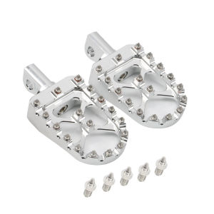 CNC Universal Motorcycle Wide Fat Footpegs 360° Roating Foot Pegs For Harley Dyna Fat Bob Softail Sportster Motocross