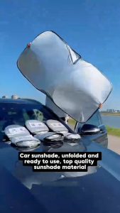 145×80cm Foldable Car Sun Shade Front Windscreen Reflective Windshield Sunshade UV Protection Heat Insulation Dashboard Cover Pelindung Matahari Kereta for Sedan SUV MPV